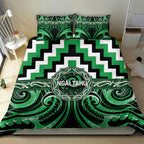 Aotearoa Ngai Tahu Bedding Set Maori Iwi Poutama Puhoro Tattoo
