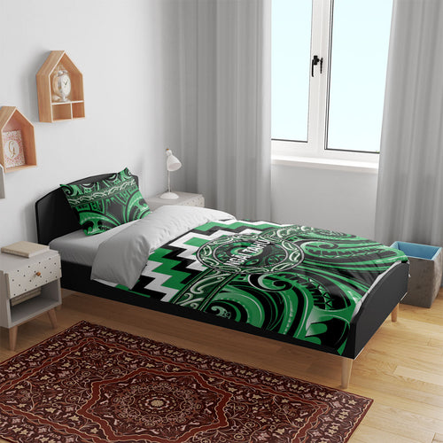 Aotearoa Ngai Tahu Bedding Set Maori Iwi Poutama Puhoro Tattoo