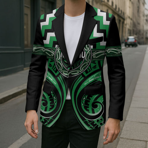 Aotearoa Ngai Tahu Personalised Blazer Maori Iwi Poutama Puhoro Tattoo
