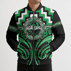 Aotearoa Ngai Tahu Personalised Bomber Puffer Jacket Maori Iwi Poutama Puhoro Tattoo