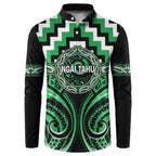 Aotearoa Ngai Tahu Personalised Button Sweatshirt Maori Iwi Poutama Puhoro Tattoo