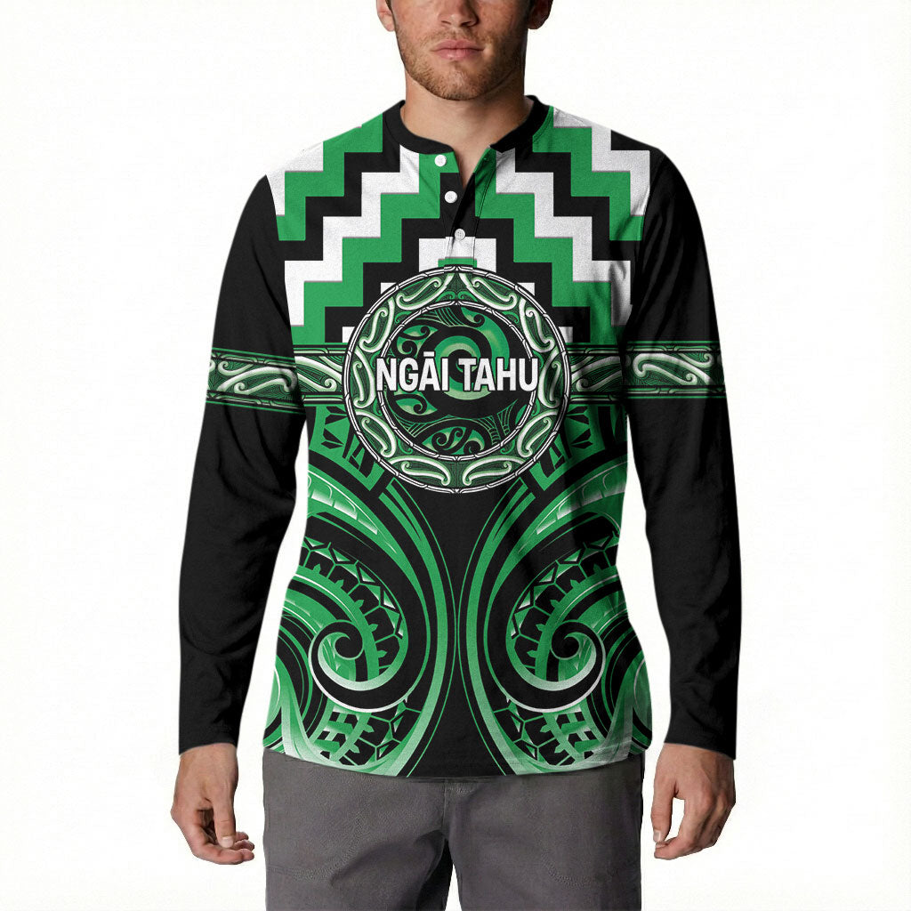 Aotearoa Ngai Tahu Personalised Button Sweatshirt Maori Iwi Poutama Puhoro Tattoo