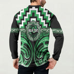 Aotearoa Ngai Tahu Personalised Button Sweatshirt Maori Iwi Poutama Puhoro Tattoo