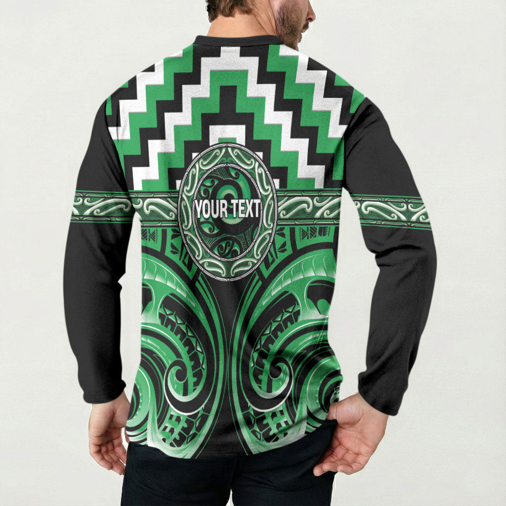 Aotearoa Ngai Tahu Personalised Button Sweatshirt Maori Iwi Poutama Puhoro Tattoo