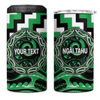 Aotearoa Ngai Tahu Personalised 4 in 1 Can Cooler Tumbler Maori Iwi Poutama Puhoro Tattoo
