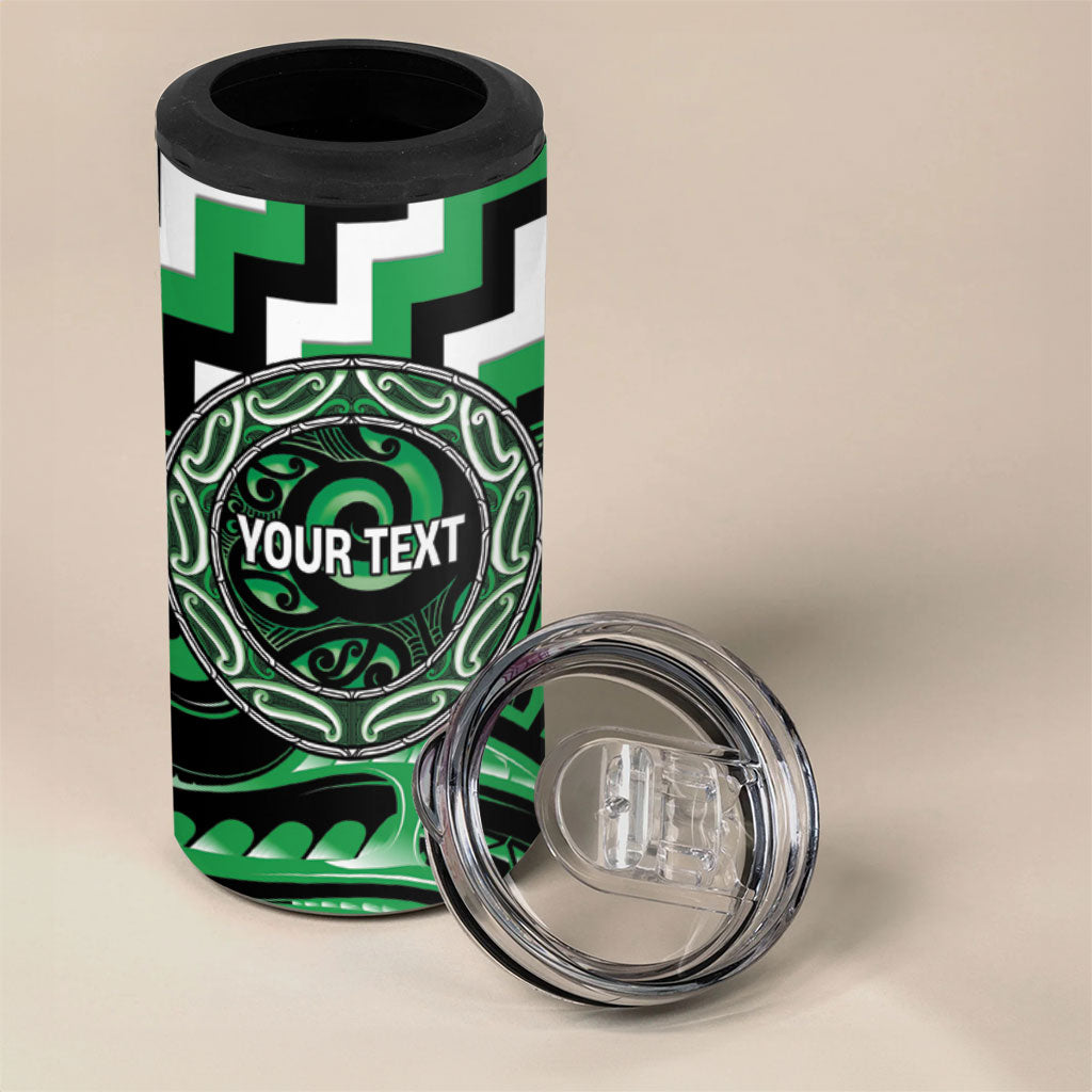 Aotearoa Ngai Tahu Personalised 4 in 1 Can Cooler Tumbler Maori Iwi Poutama Puhoro Tattoo