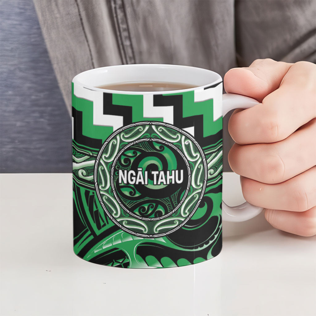 Aotearoa Ngai Tahu Personalised Ceramic Mug Maori Iwi Poutama Puhoro Tattoo