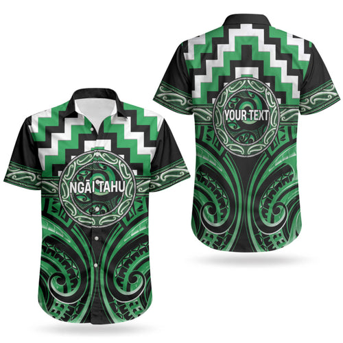 Aotearoa Ngai Tahu Personalised Couples Matching Mermaid Dress and Hawaiian Shirt Maori Iwi Poutama Puhoro Tattoo