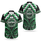 Aotearoa Ngai Tahu Personalised Couples Matching Puletasi and Hawaiian Shirt Maori Iwi Poutama Puhoro Tattoo