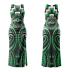 Aotearoa Ngai Tahu Personalised Couples Matching Tank Maxi Dress and Hawaiian Shirt Maori Iwi Poutama Puhoro Tattoo
