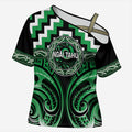 Aotearoa Ngai Tahu Personalised Cross Shoulder Shirt Maori Iwi Poutama Puhoro Tattoo