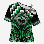 Aotearoa Ngai Tahu Personalised Cross Shoulder Shirt Maori Iwi Poutama Puhoro Tattoo