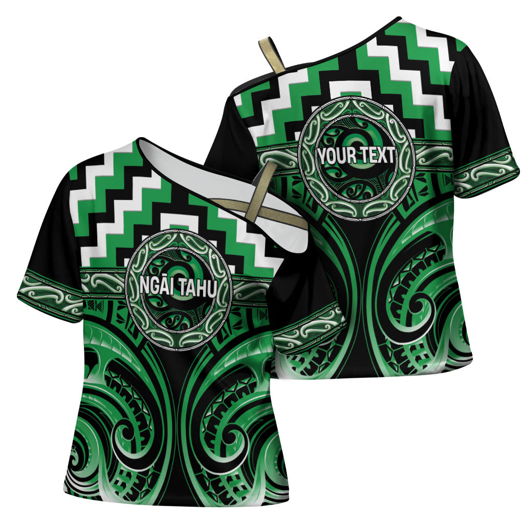 Aotearoa Ngai Tahu Personalised Cross Shoulder Shirt Maori Iwi Poutama Puhoro Tattoo