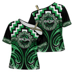 Aotearoa Ngai Tahu Personalised Cross Shoulder Shirt Maori Iwi Poutama Puhoro Tattoo