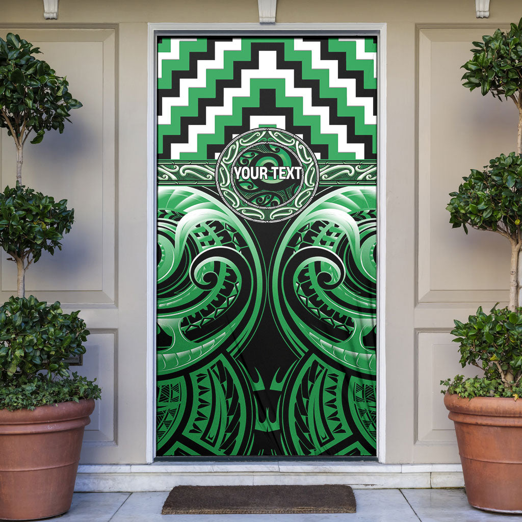 Aotearoa Ngai Tahu Personalised Door Cover Maori Iwi Poutama Puhoro Tattoo
