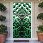 Aotearoa Ngai Tahu Personalised Door Cover Maori Iwi Poutama Puhoro Tattoo