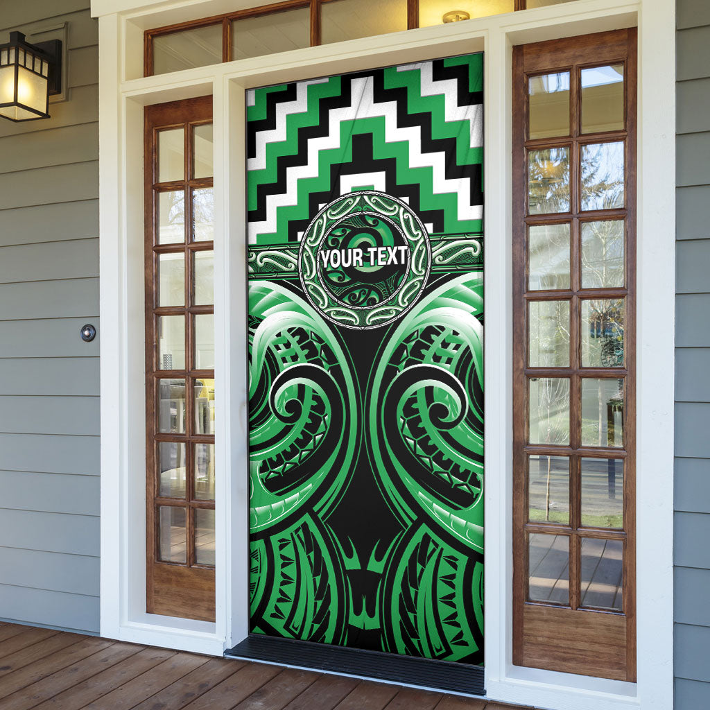 Aotearoa Ngai Tahu Personalised Door Cover Maori Iwi Poutama Puhoro Tattoo