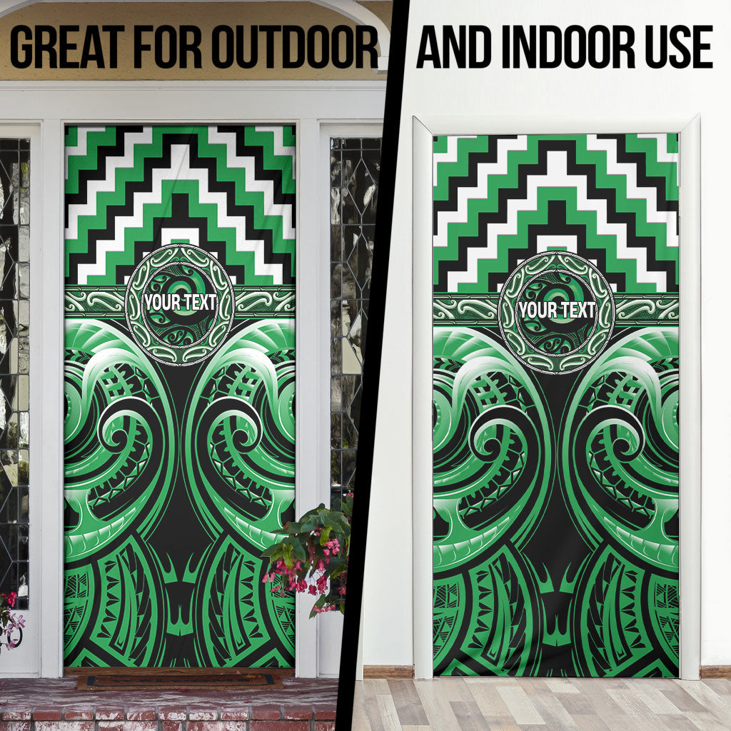 Aotearoa Ngai Tahu Personalised Door Cover Maori Iwi Poutama Puhoro Tattoo