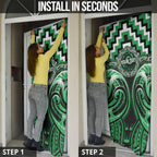 Aotearoa Ngai Tahu Personalised Door Cover Maori Iwi Poutama Puhoro Tattoo