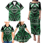 Aotearoa Ngai Tahu Personalised Family Matching Puletasi and Hawaiian Shirt Maori Iwi Poutama Puhoro Tattoo