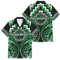 Aotearoa Ngai Tahu Personalised Family Matching Summer Maxi Dress and Hawaiian Shirt Maori Iwi Poutama Puhoro Tattoo