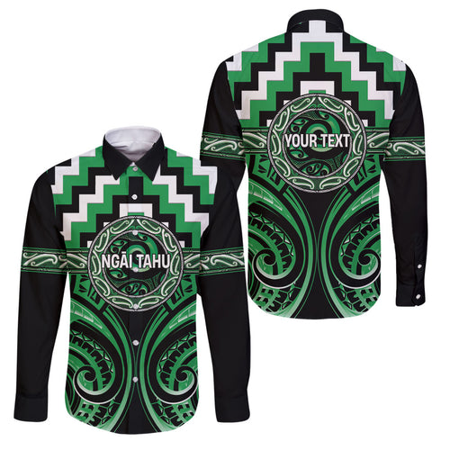 Aotearoa Ngai Tahu Personalised Family Matching Summer Maxi Dress and Hawaiian Shirt Maori Iwi Poutama Puhoro Tattoo