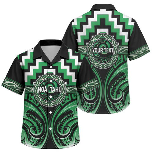 Aotearoa Ngai Tahu Personalised Family Matching Summer Maxi Dress and Hawaiian Shirt Maori Iwi Poutama Puhoro Tattoo