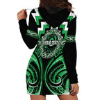 Aotearoa Ngai Tahu Personalised Hoodie Dress Maori Iwi Poutama Puhoro Tattoo