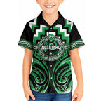 Aotearoa Ngai Tahu Personalised Kid Hawaiian Shirt Maori Iwi Poutama Puhoro Tattoo