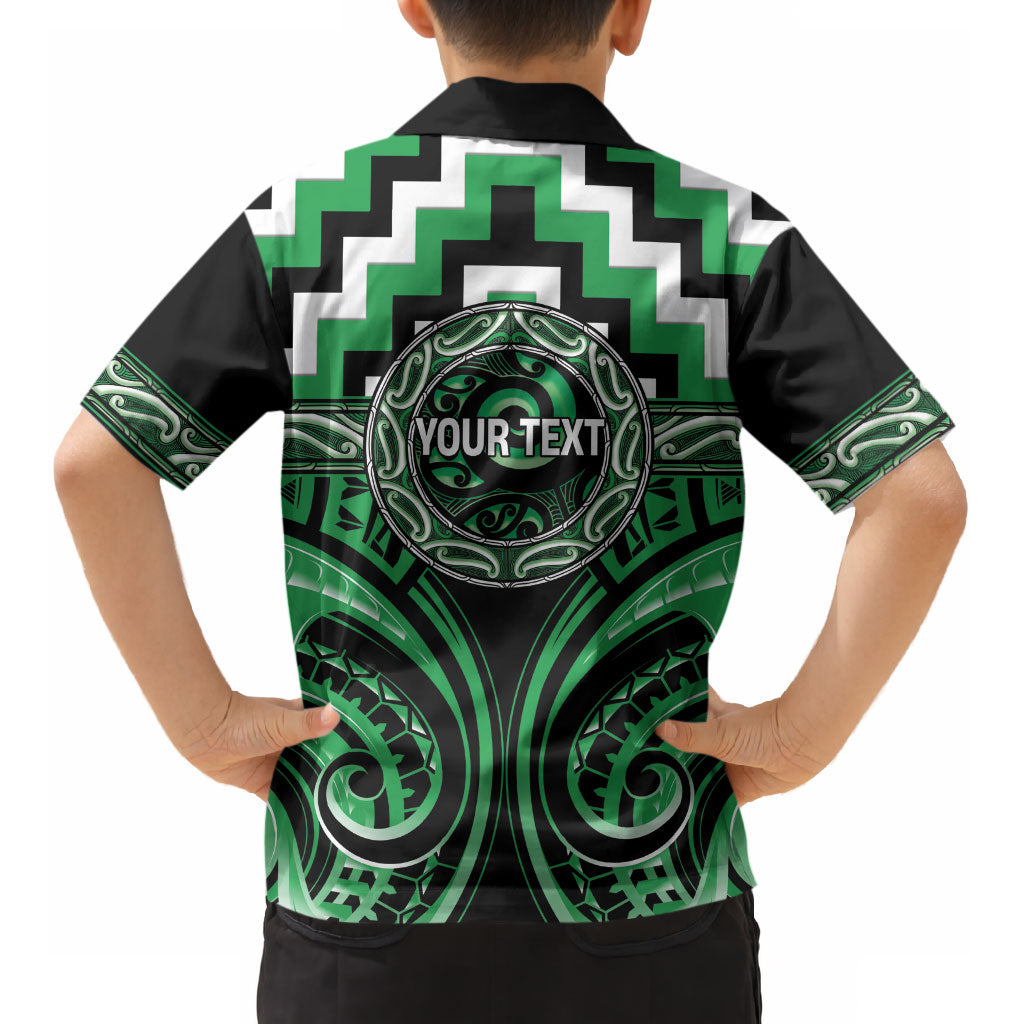 Aotearoa Ngai Tahu Personalised Kid Hawaiian Shirt Maori Iwi Poutama Puhoro Tattoo