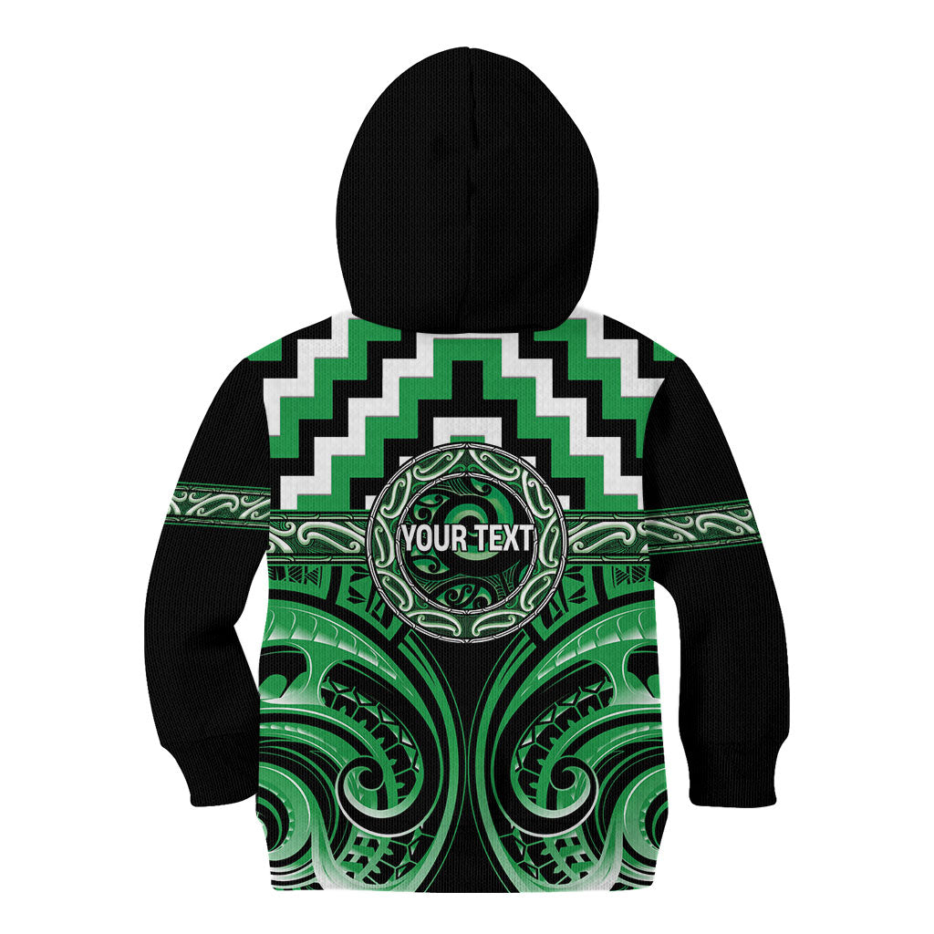 Aotearoa Ngai Tahu Personalised Kid Hoodie Maori Iwi Poutama Puhoro Tattoo