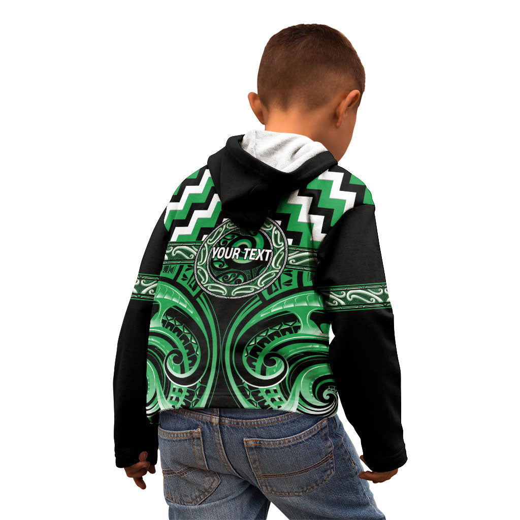 Aotearoa Ngai Tahu Personalised Kid Hoodie Maori Iwi Poutama Puhoro Tattoo