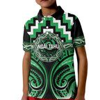 Aotearoa Ngai Tahu Personalised Kid Polo Shirt Maori Iwi Poutama Puhoro Tattoo