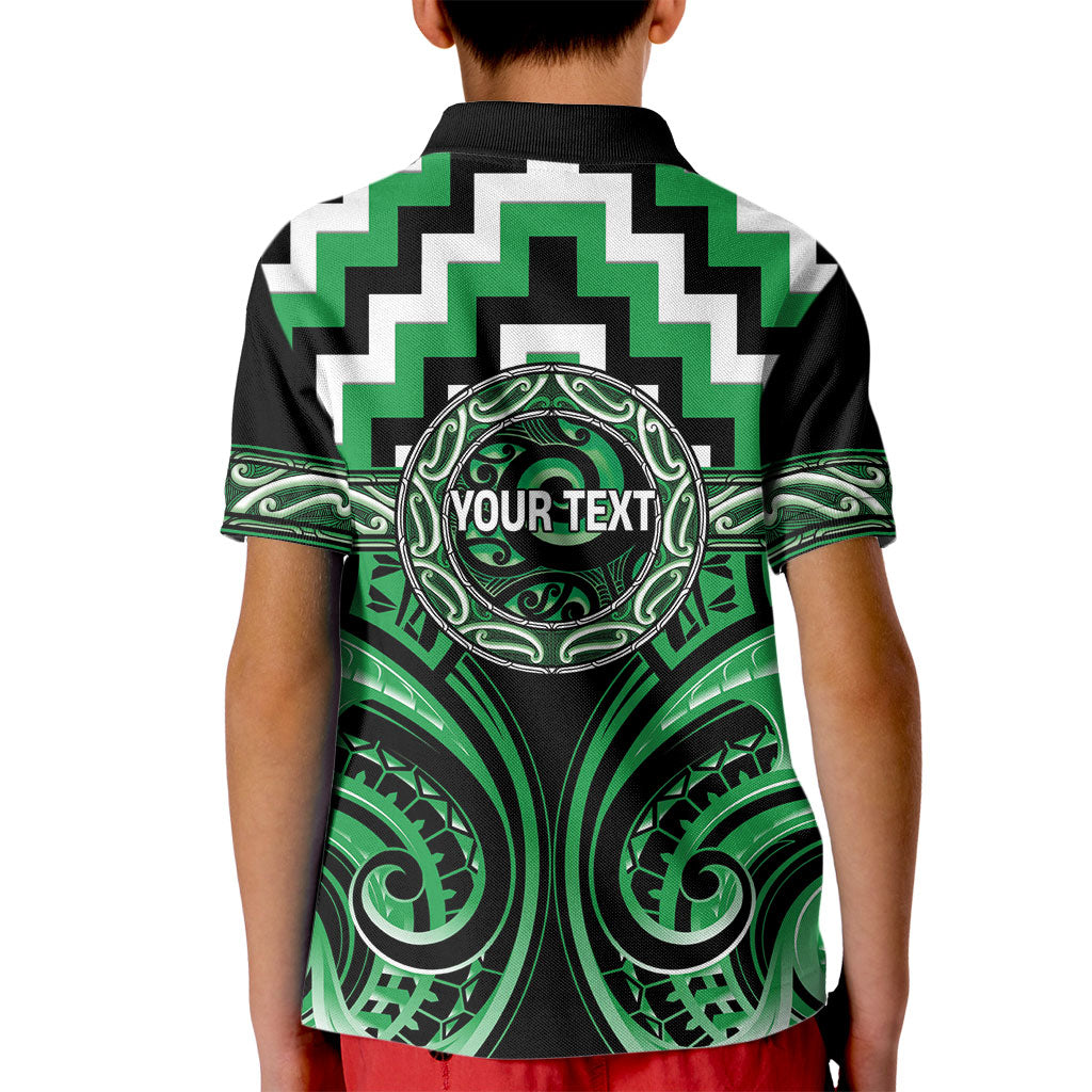 Aotearoa Ngai Tahu Personalised Kid Polo Shirt Maori Iwi Poutama Puhoro Tattoo