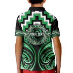 Aotearoa Ngai Tahu Personalised Kid Polo Shirt Maori Iwi Poutama Puhoro Tattoo