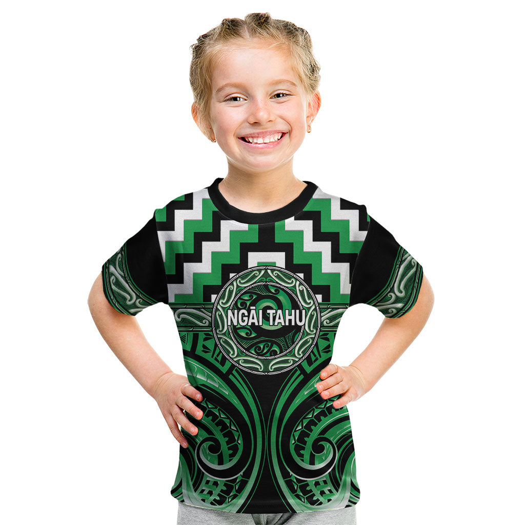 Aotearoa Ngai Tahu Personalised Kid T Shirt Maori Iwi Poutama Puhoro Tattoo