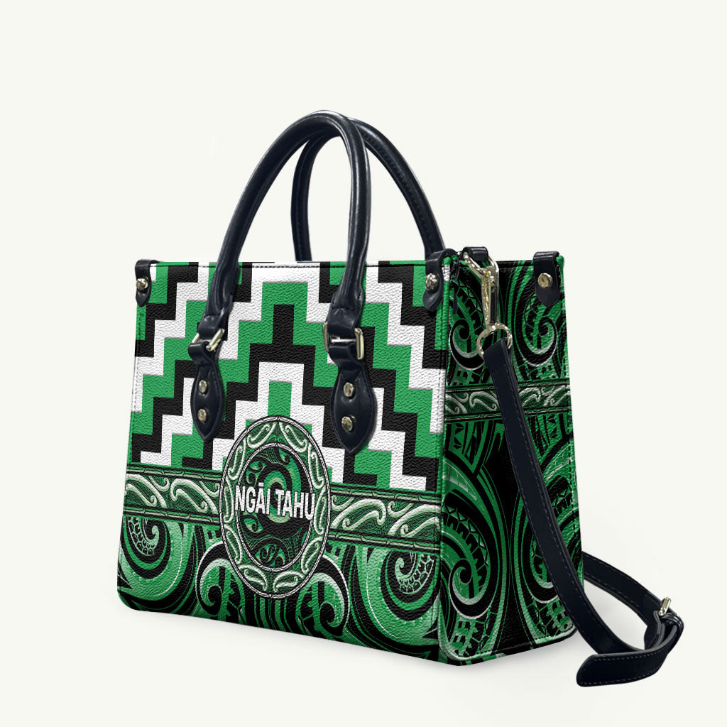 Aotearoa Ngai Tahu Leather Bag Maori Iwi Poutama Puhoro Tattoo