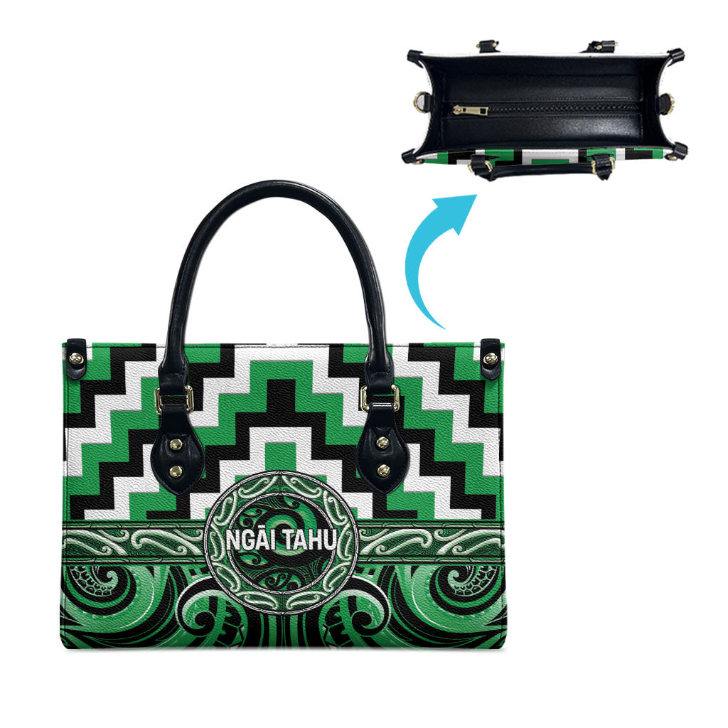 Aotearoa Ngai Tahu Leather Bag Maori Iwi Poutama Puhoro Tattoo