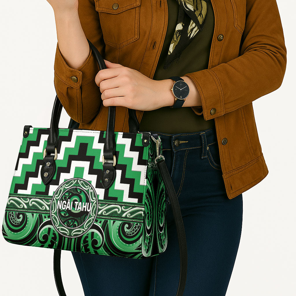 Aotearoa Ngai Tahu Leather Bag Maori Iwi Poutama Puhoro Tattoo
