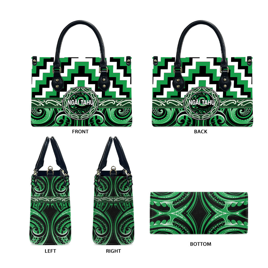 Aotearoa Ngai Tahu Leather Bag Maori Iwi Poutama Puhoro Tattoo