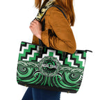 Aotearoa Ngai Tahu Leather Tote Bag Maori Iwi Poutama Puhoro Tattoo