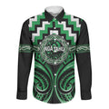 Aotearoa Ngai Tahu Personalised Long Sleeve Button Shirt Maori Iwi Poutama Puhoro Tattoo