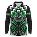 Aotearoa Ngai Tahu Personalised Long Sleeve Polo Shirt Maori Iwi Poutama Puhoro Tattoo