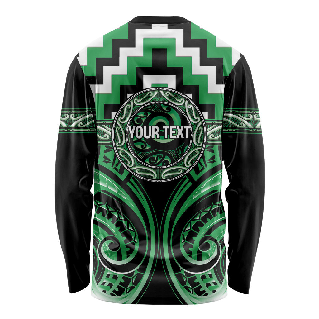 Aotearoa Ngai Tahu Personalised Long Sleeve Shirt Maori Iwi Poutama Puhoro Tattoo