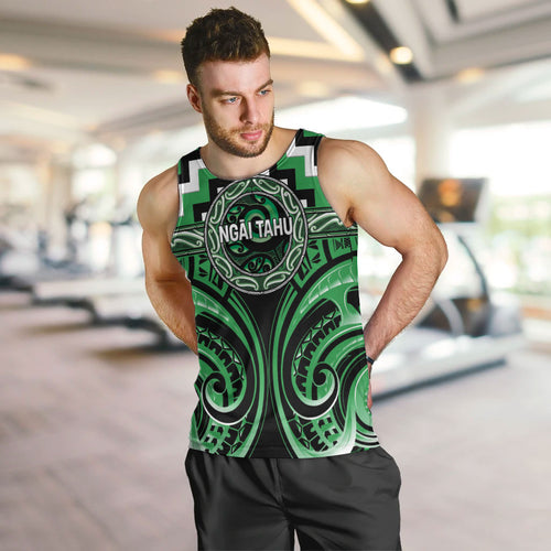 Aotearoa Ngai Tahu Personalised Men Tank Top Maori Iwi Poutama Puhoro Tattoo
