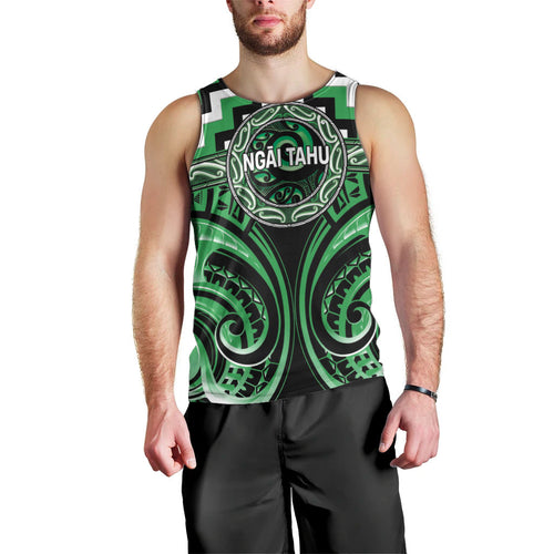 Aotearoa Ngai Tahu Personalised Men Tank Top Maori Iwi Poutama Puhoro Tattoo