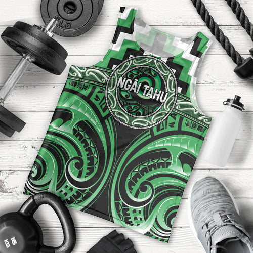 Aotearoa Ngai Tahu Personalised Men Tank Top Maori Iwi Poutama Puhoro Tattoo