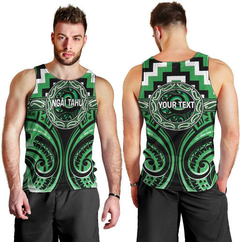 Aotearoa Ngai Tahu Personalised Men Tank Top Maori Iwi Poutama Puhoro Tattoo