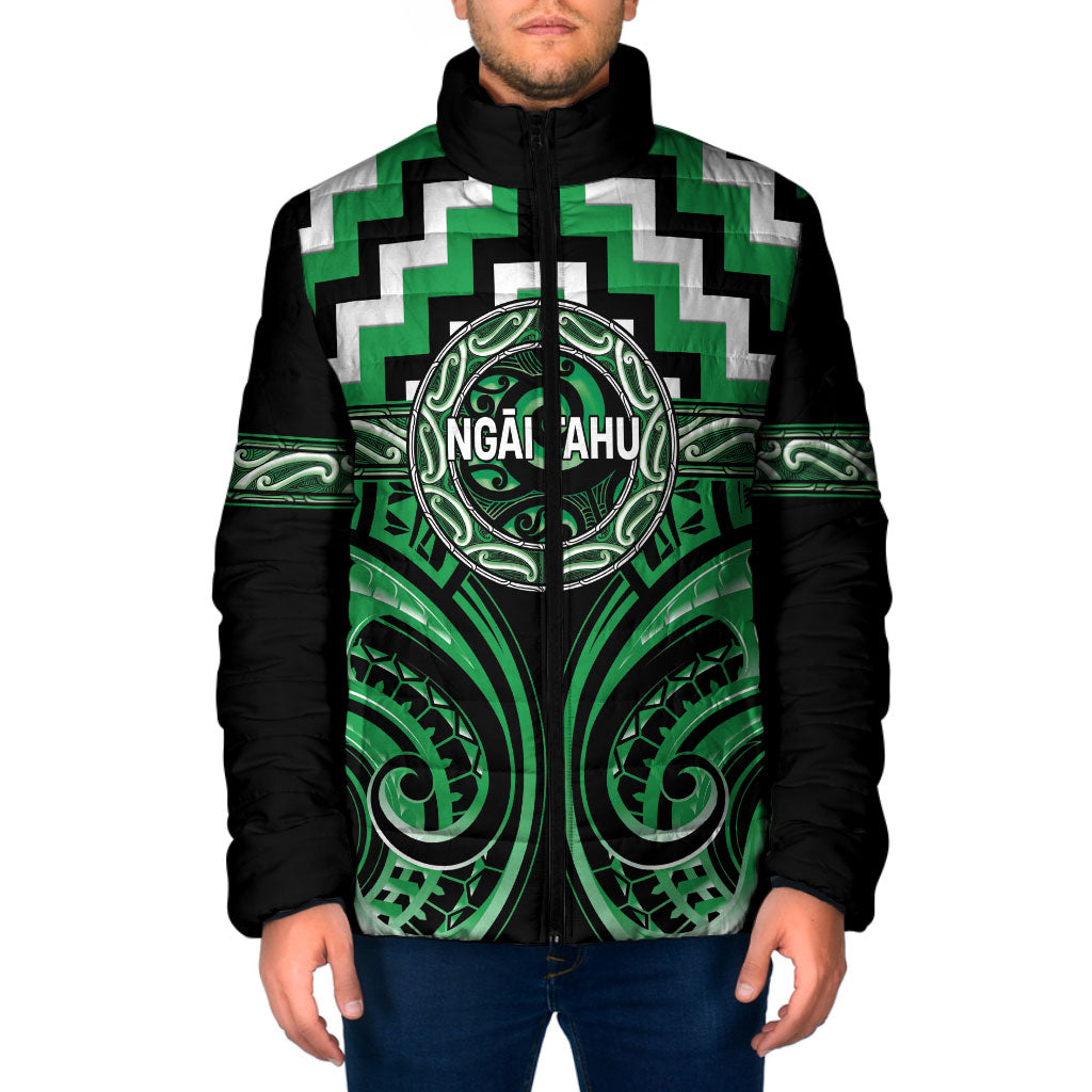 Aotearoa Ngai Tahu Personalised Padded Jacket Maori Iwi Poutama Puhoro Tattoo