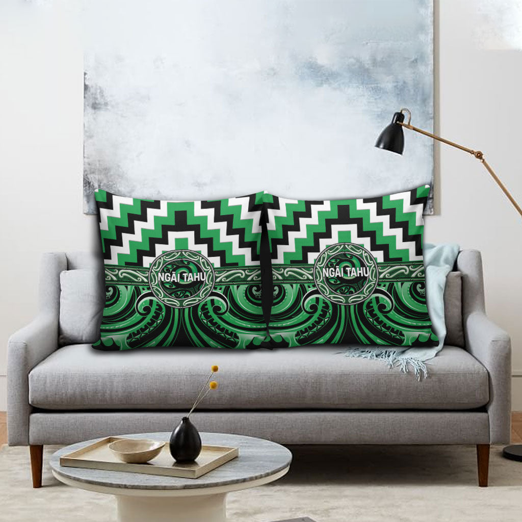 Aotearoa Ngai Tahu Pillow Cover Maori Iwi Poutama Puhoro Tattoo